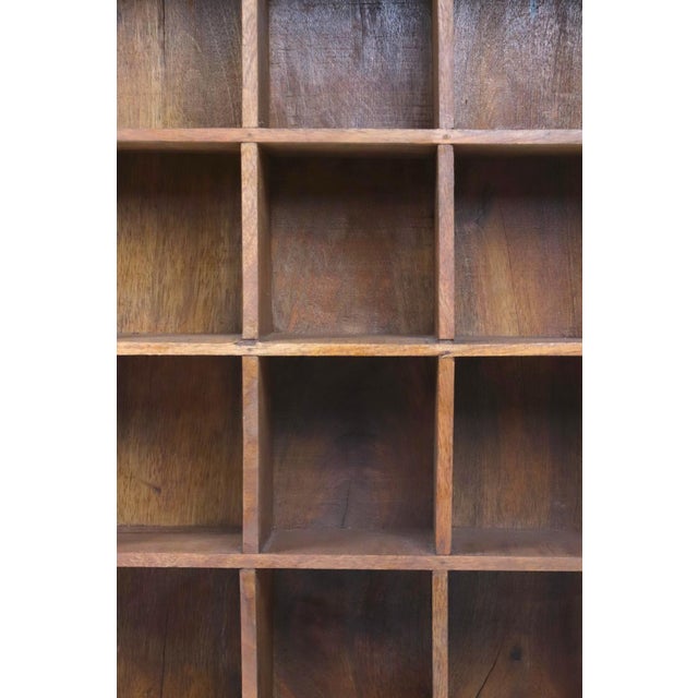Arts & Crafts Arts & Crafts Hardwood Twelve Compartment Pigeonhole Shelf For Sale - Image 3 of 7