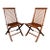 Mid 20th Century Teak Folding Chairs - Set of 2 For Sale