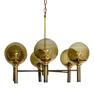 Brass and Glass Pendant from Svend Mejlstrøm, 1960s