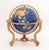Late 20th Century Modern Semi-Precious Stone Inlaid Revolving Globe on Copper Stand For Sale - Image 5 of 15