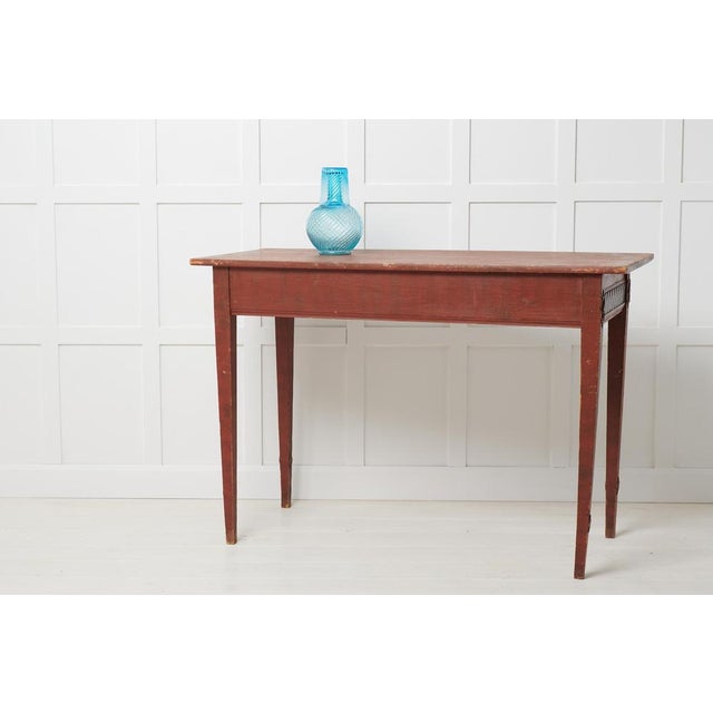 Brown Antique Swedish Gustavian Style Console Table For Sale - Image 8 of 14