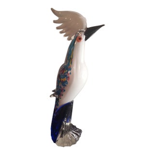 1980s Art Glass Cuckatoo Figurine For Sale