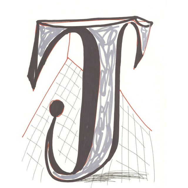 David Hockney, J from Hockneys Alphabet, Lithograph For Sale