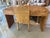 Vintage Coastal Italian Wrapped Woven Rattan Cane Wicker Desk Drawers & Chair For Sale - Image 11 of 12