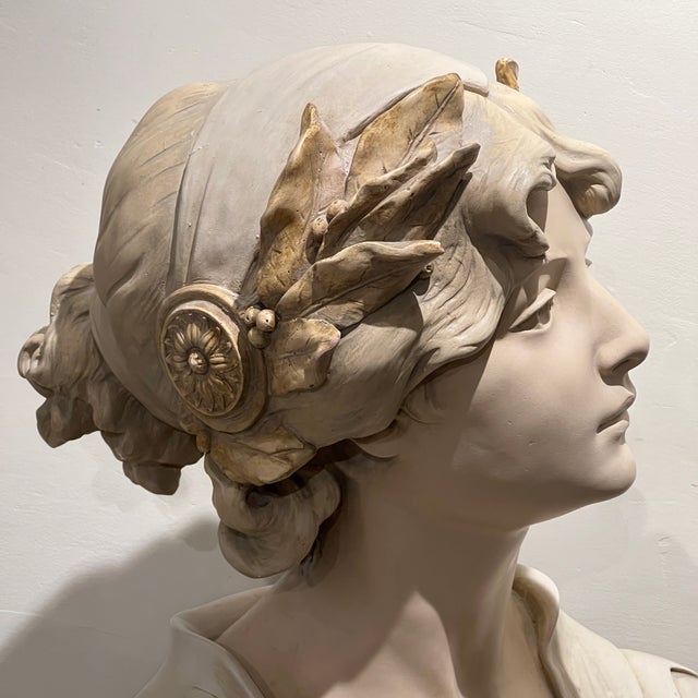 1920s After H L Blasche, Bust of Sappho, 1920, Plaster For Sale - Image 5 of 12