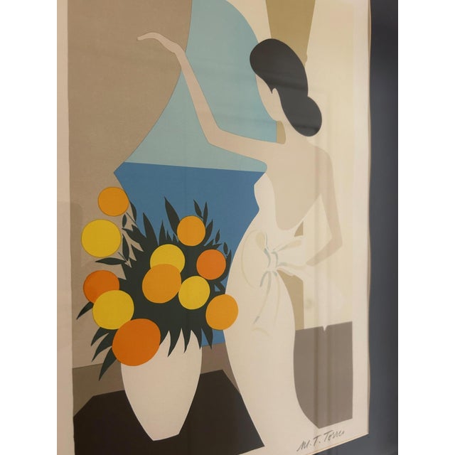 Maria Theresa Torres, Female Figure with Flowers, 1980s, Lithograph For Sale - Image 9 of 13