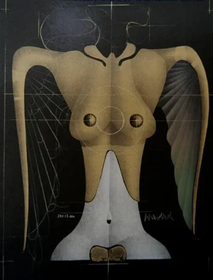 Flying Woman - Original Lithograph by P. Wunderlich - 1970s 1970s