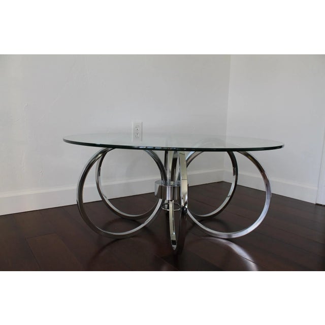 1970s Vintage Chrome Coffee Table For Sale In Boston - Image 6 of 8