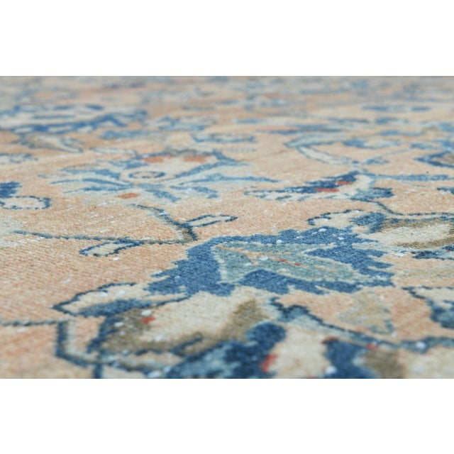 1970s Vintage Persian Handmade Wool Cotton Orange Area Rug For Sale In San Francisco - Image 6 of 10