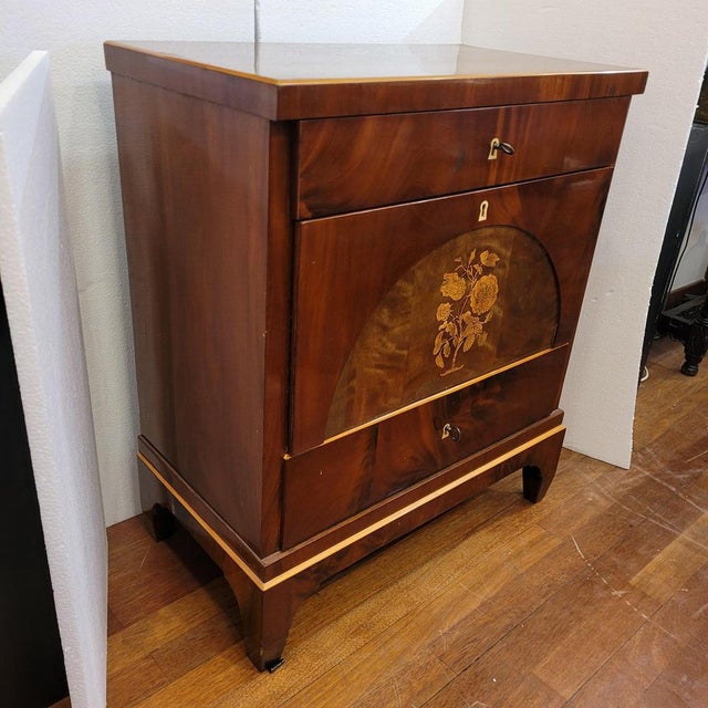 Biedermeier Chest of Drawers in Mahogany, Germany, 1840s For Sale - Image 14 of 18