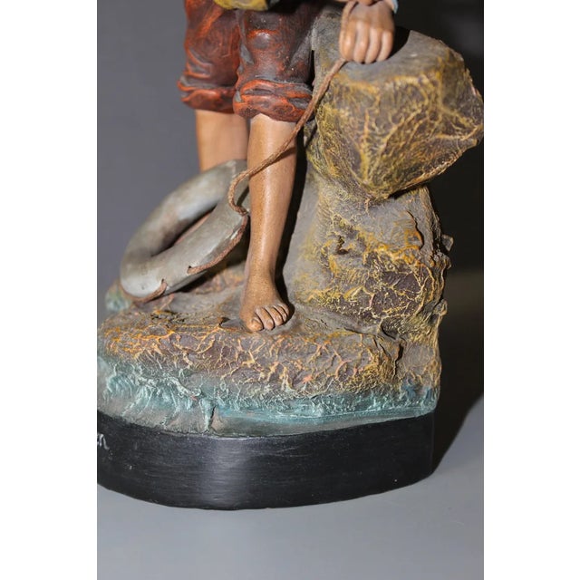 Terracotta Figure of a Breton Fisherman, 1900 For Sale - Image 12 of 12