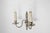 Neoclassical Louis XVI Regency Style 2-Light Wall Lights in Silver, Italy, 1980s, Set of 3 For Sale - Image 4 of 8