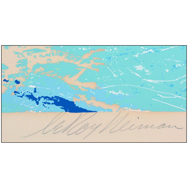 1970s 1976 High Seas Sailing Modern Blue Serigraph LeRoy Neiman For Sale - Image 5 of 7