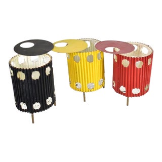 French 'Java' Table Lamps by Mathieu Matégot, 1953s For Sale