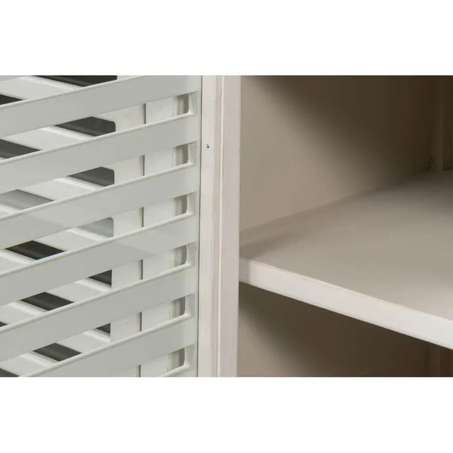 Slatted White Sideboard For Sale - Image 11 of 11