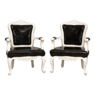 Pair of 1980s Louis XVI Armchairs For Sale