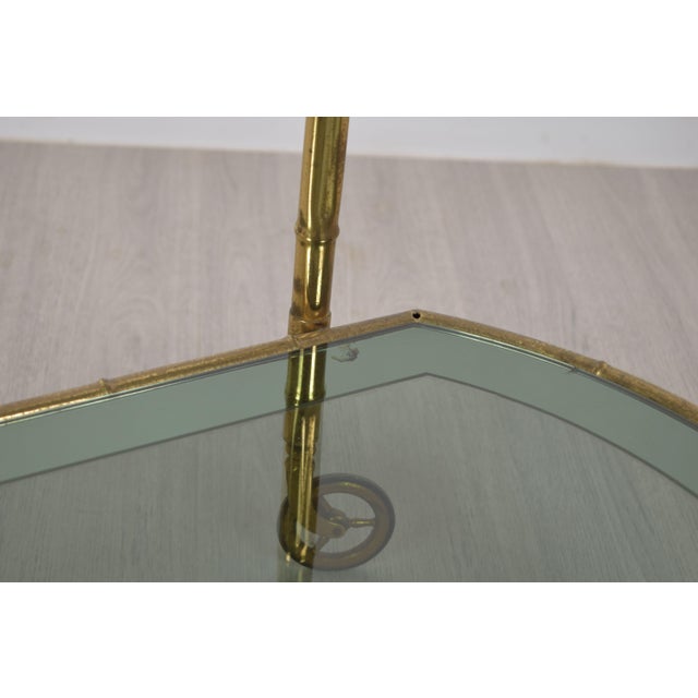 Brass and Glass Trolley, Italy, 1970s For Sale - Image 3 of 17