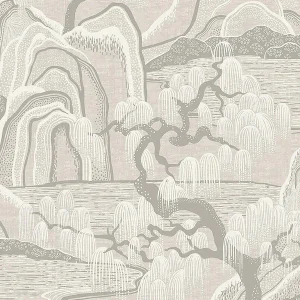 Sample - Borastapeter Indigo Garden Wallpaper in Grey