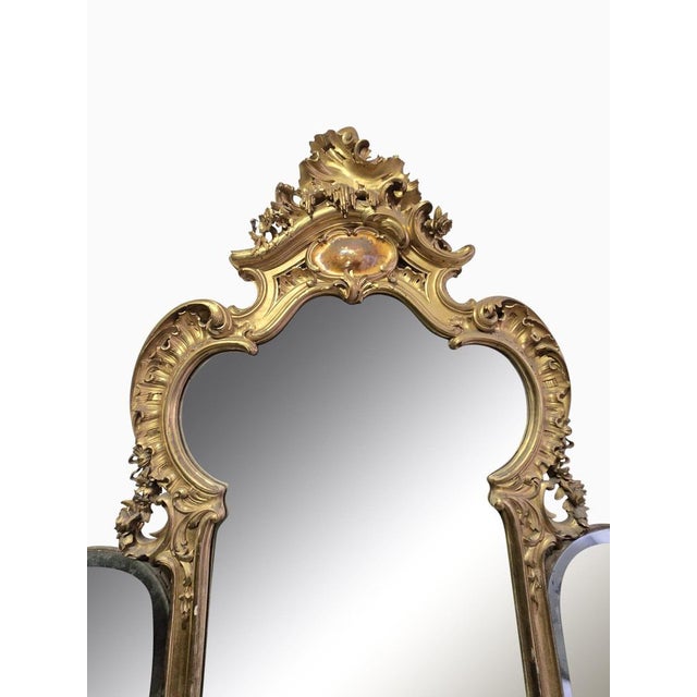 French Gilded Wood Mirror, 1890 For Sale - Image 3 of 10