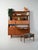 Scandinavian teak and mahogany sideboard-bookcase from the 1960s: side drawers, compartments with internal shelves, a...
