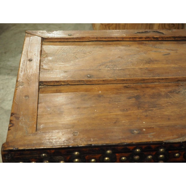 Brown Antique North African Iron Studded Cedar Chest or Console Table, Circa 1880s For Sale - Image 8 of 18