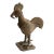 Vintage African Rooster With Worm Sculpture For Sale