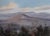 Winter Is Here by Mo Myra | Watercolor on Paper Landscape of mountains and trees in winter. For Sale
