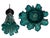 Art Glass Aqua Black Pendant Light For Sale - Image 17 of 18