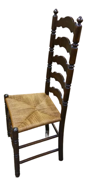 Ladder Back Chair With Reed Seat