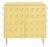 Butter Yellow 90-Sphere Murano Glass Cabinet with Brass Legs from Justfurnituress SRL For Sale
