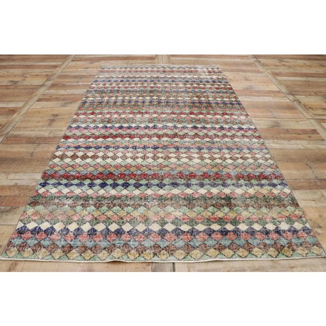Brown Zeki Muren Vintage Turkish Sivas Rug - 04'10 X 08'08 For Sale - Image 8 of 10