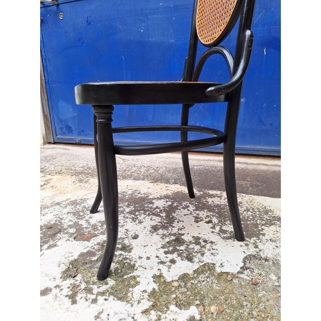 Model 21 Chairs in Beech and Straw, Austria, 1970s, Set of 6 For Sale - Image 6 of 17