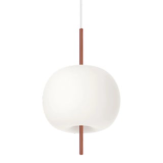 Small 'Kushi' Opaline Glass and Copper Suspension Lamp for Kdln For Sale