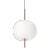 Small 'Kushi' Opaline Glass and Copper Suspension Lamp for Kdln For Sale