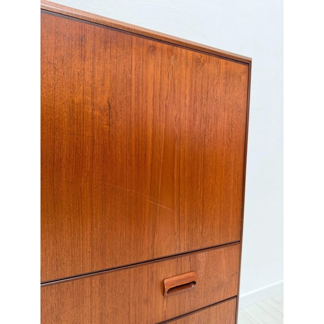 Brown Vintage Danish Teak Highboard attributed to Børge Mogensen, 1960s For Sale - Image 8 of 13