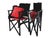 Black Vintage 1980s Pair of (2) Danish Folding Armchairs / Directors Chairs Set by Hyllinge Møbler - Red Flame Velvet & Black Faux Fur Upholstery For Sale - Image 8 of 18