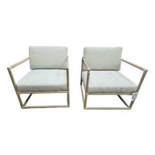 Barbara Barry for McGuire Furniture Frame Lounge Chair- Set of 2 For Sale