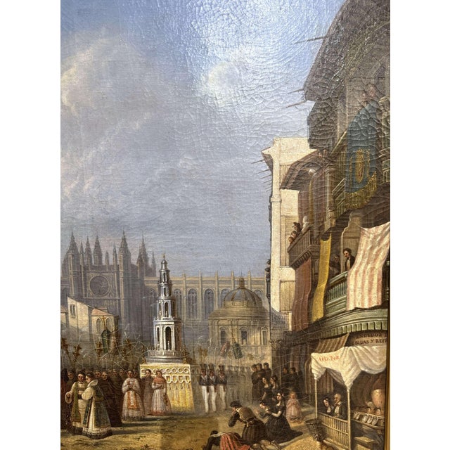 Mid-19th Century French Oil Painting of Seville Procession by Baron Prost For Sale - Image 10 of 15