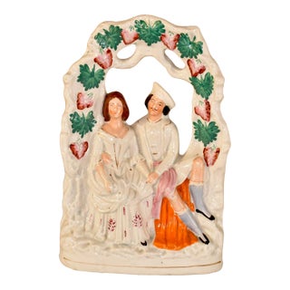 19th Century Staffordshire Figures Under an Arbor For Sale