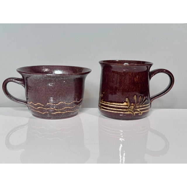 Studio Ceramic Mugs by Helma Klett, Germany, 1980s, Set of 2 For Sale - Image 9 of 9