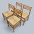 Wood Vintage Italian Bamboo & Oak Dining Table with Beech & Rattan Chairs, 1970s, Set of 5 For Sale - Image 7 of 9