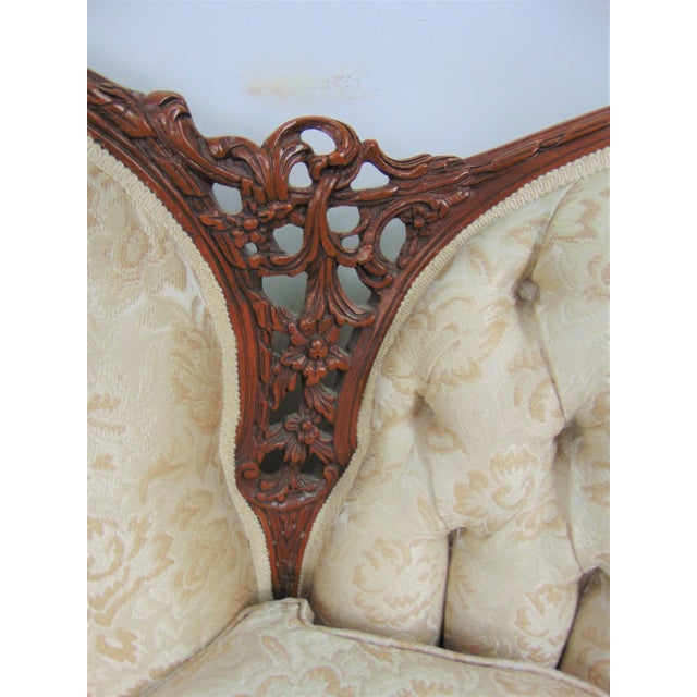 Early 20th Century Louis XV Style Carved Walnut Sofa For Sale - Image 5 of 10