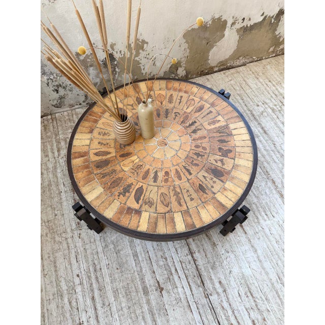 Round Herbarium Coffee Table by Roger Capron, 1950s For Sale - Image 11 of 18