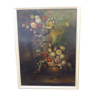 18th Century French Floral Painting For Sale