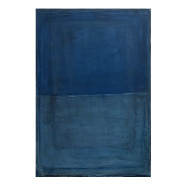 Marilina Marchica, Deep Blue Landscape, Pure Pigment on Canvas For Sale