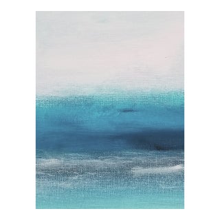 Abstract Coastal Seascape Original Art Canvas Print For Sale
