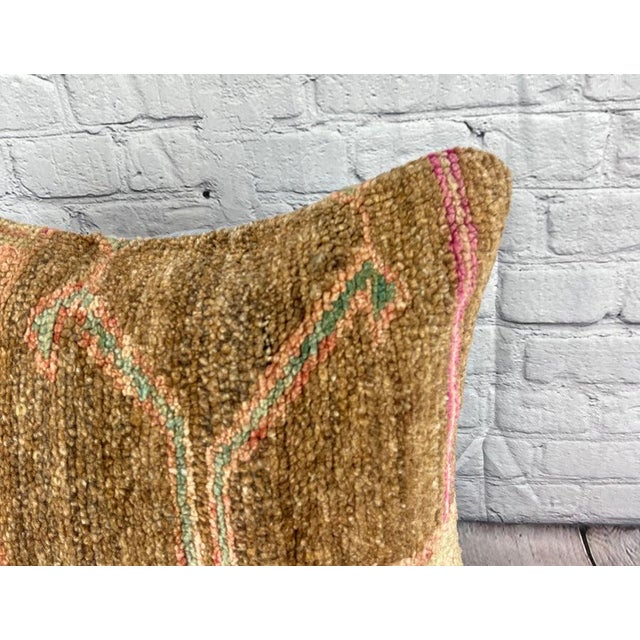 Turkish 20 x 20 Rug Pillow Tranquil Harbor Turkish Pillow Cushion Cover For Sale - Image 3 of 4