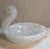 Mid-Century Modern Vintage MCM Murano Art Glass Swan Figurine Bowl Candy Dish W Gold Flecks For Sale - Image 3 of 6