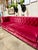 Contemporary Attributed to Christopher Guy McQueen Chesterfield-Style Sofa in Black & Red Velvet For Sale - Image 3 of 4
