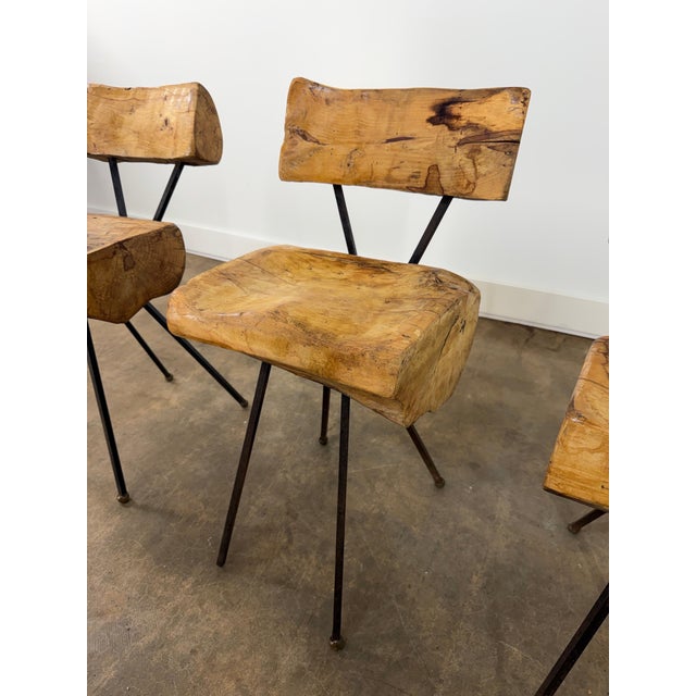 Mid 20th Century Set of Three Sculptural Brutalist Organic Mexican Modern Dining / Accent Chairs For Sale - Image 16 of 18